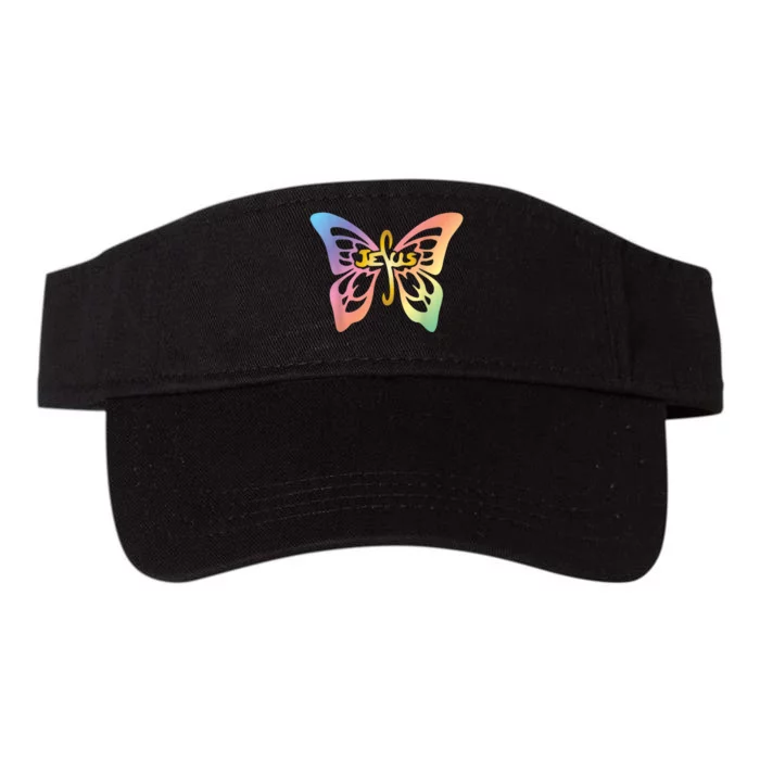 Faith Cross Christian Butterfly Words Jesus Inspirational Valucap Bio-Washed Visor