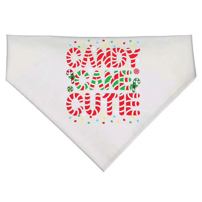 Funny Christmas Candy Cane Lover Crew Xmas Candy Cane Cutie USA-Made Doggie Bandana