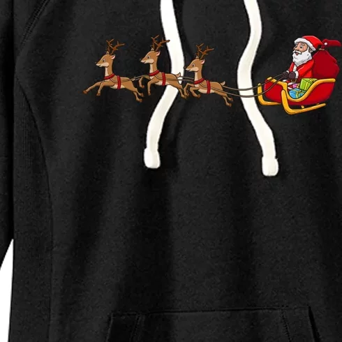 Father Christmas Comes To You At Christmas Gift Women's Fleece Hoodie