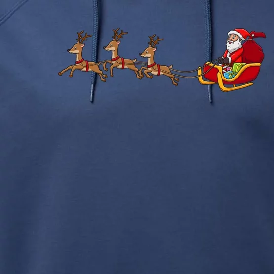 Father Christmas Comes To You At Christmas Gift Performance Fleece Hoodie