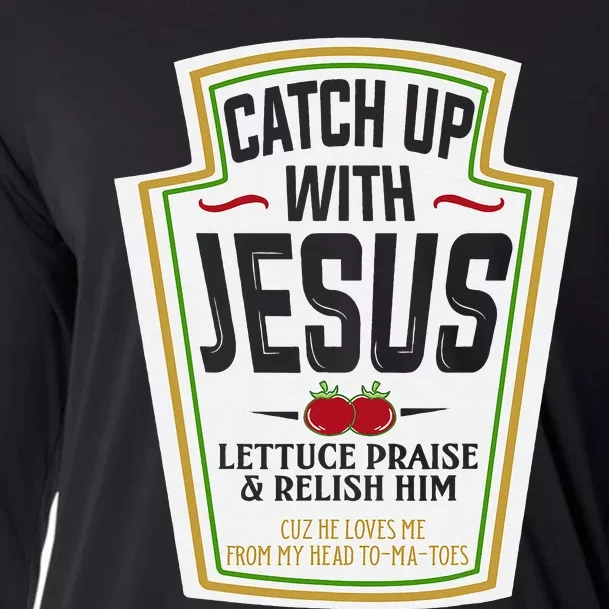 Funny Christian Christian Gifts Catch Up With Jesus Cooling Performance Long Sleeve Crew