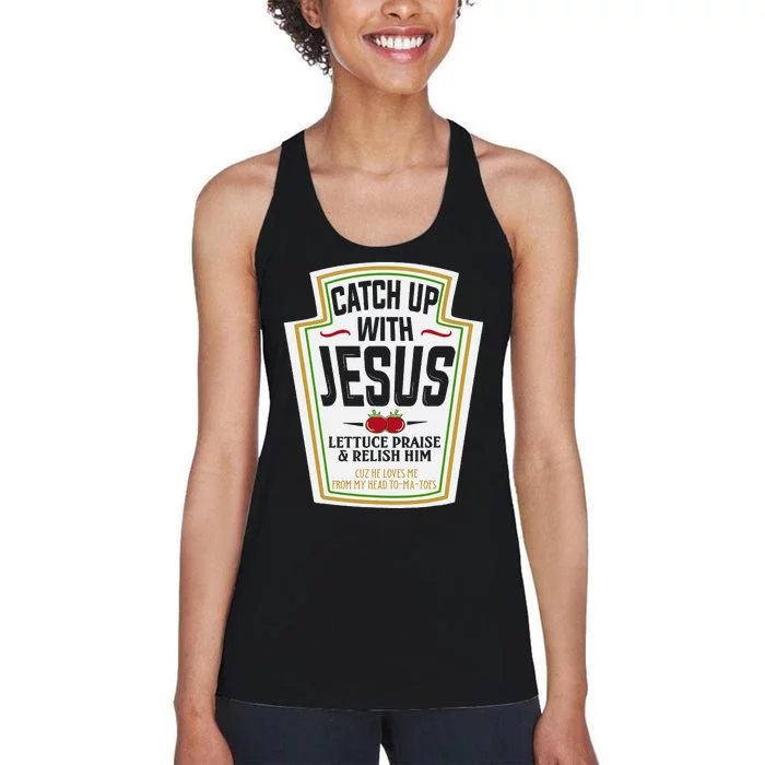 Funny Christian Christian Gifts Catch Up With Jesus Women's Racerback Tank