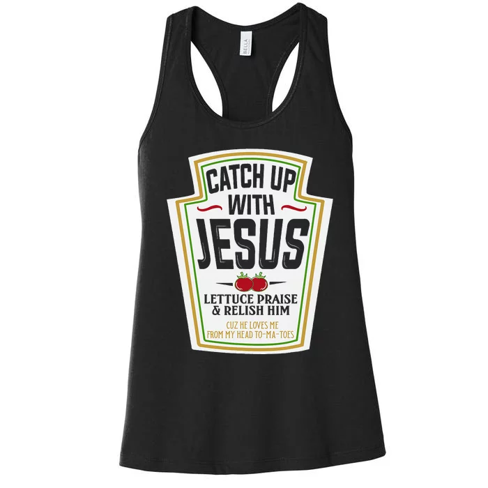 Funny Christian Christian Gifts Catch Up With Jesus Women's Racerback Tank