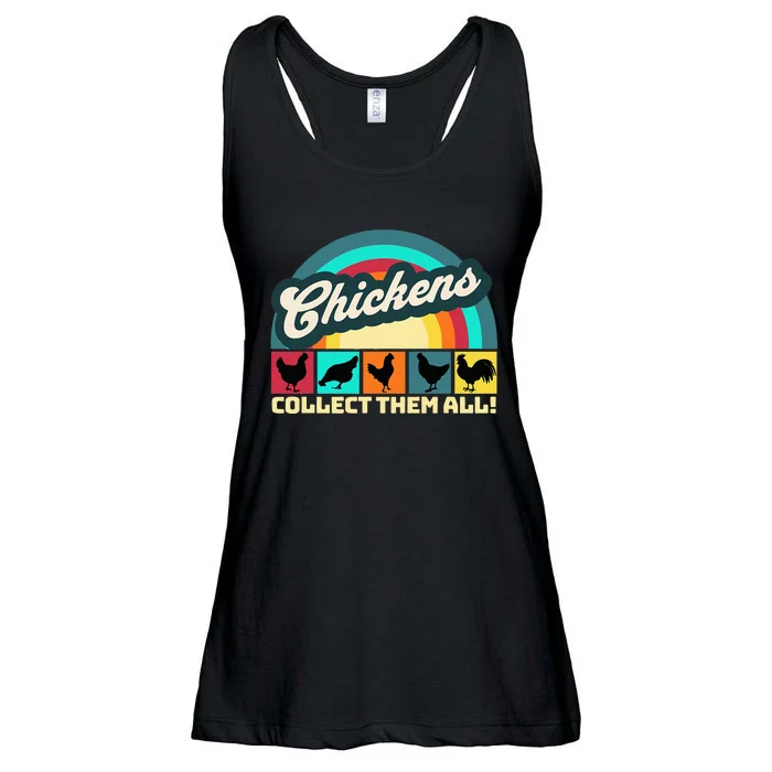 Funny Chicken Collector Farm Life Ladies Essential Flowy Tank