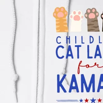 Funny Childless Cat Ladies For Kamala Harris 2024 President Full Zip Hoodie