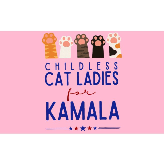 Funny Childless Cat Ladies For Kamala Harris 2024 Bumper Sticker