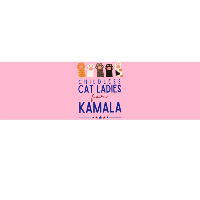 Funny Childless Cat Ladies For Kamala Harris 2024 Bumper Sticker