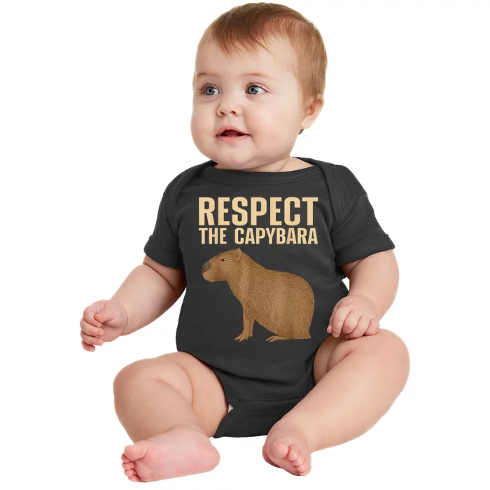 Funny Capybara Cavy Rodent Capybara Lover Baby Bodysuit