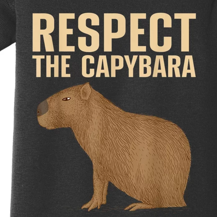 Funny Capybara Cavy Rodent Capybara Lover Baby Bodysuit