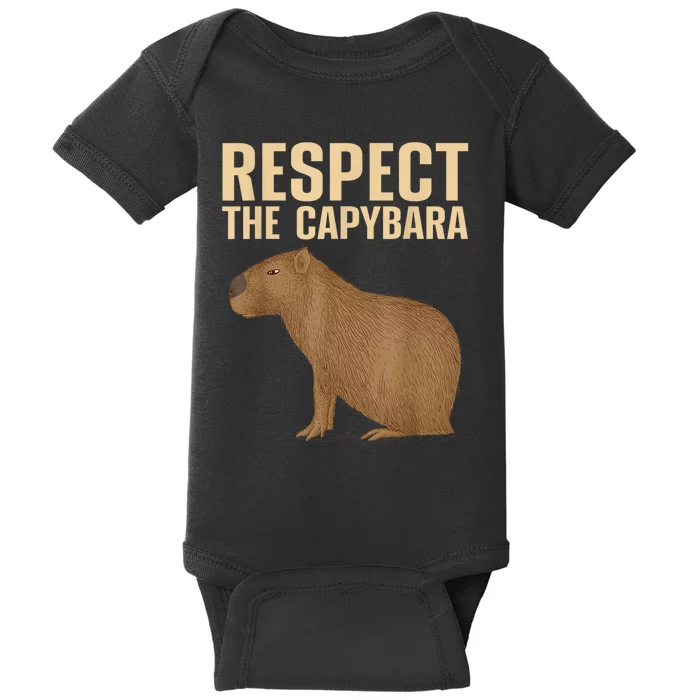 Funny Capybara Cavy Rodent Capybara Lover Baby Bodysuit