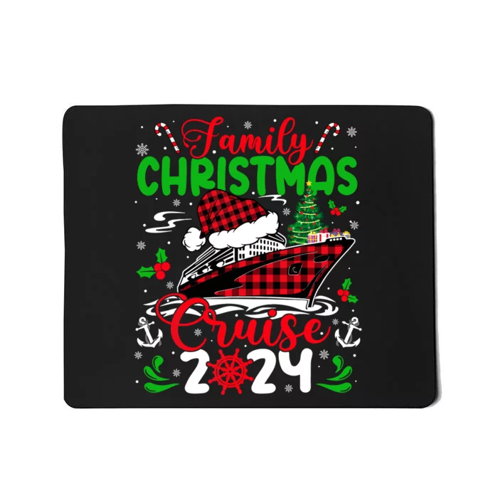 Family Christmas Cruise 2024 Plaid Cute Squad Xmas Cruising Mousepad