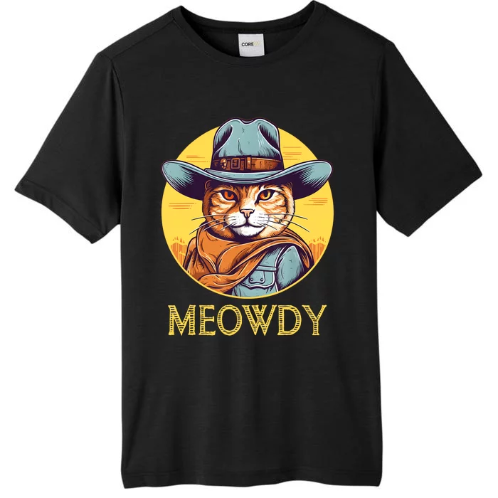 Funny Cat Cowboy Cowgirl Meow Howdy Meowdy ChromaSoft Performance T-Shirt