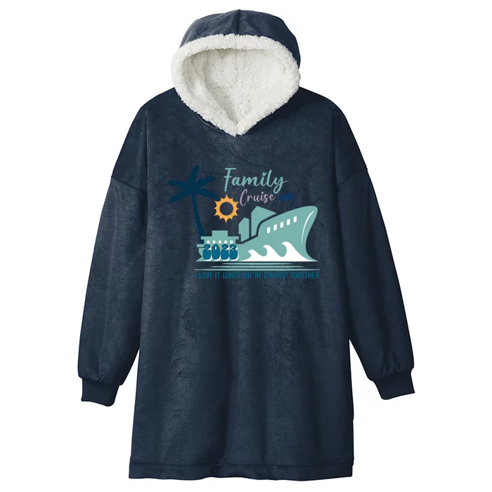 Family Cruise Cool Summer Vacation Hooded Wearable Blanket