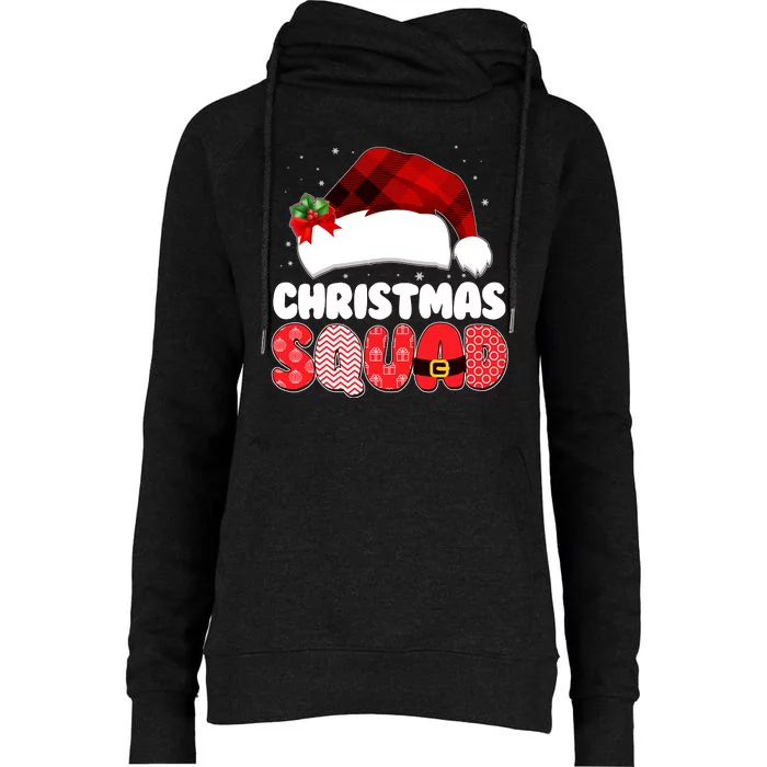 Funny Cute Christmas Squad Matching Shirts Womens Funnel Neck Pullover Hood