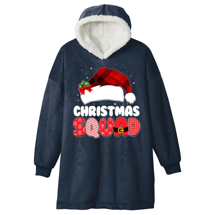 Funny Cute Christmas Squad Matching Shirts Hooded Wearable Blanket