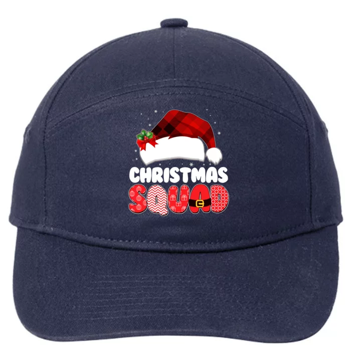 Funny Cute Christmas Squad Matching Shirts 7-Panel Snapback Hat