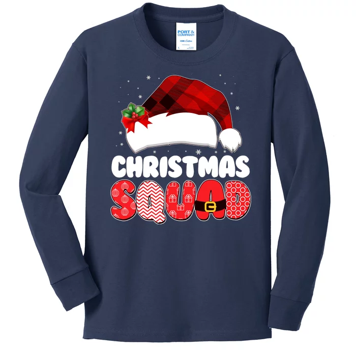 Funny Cute Christmas Squad Matching Shirts Kids Long Sleeve Shirt