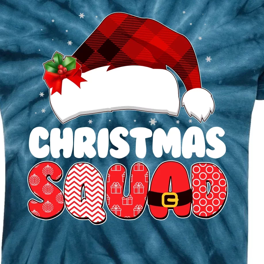 Funny Cute Christmas Squad Matching Shirts Kids Tie-Dye T-Shirt