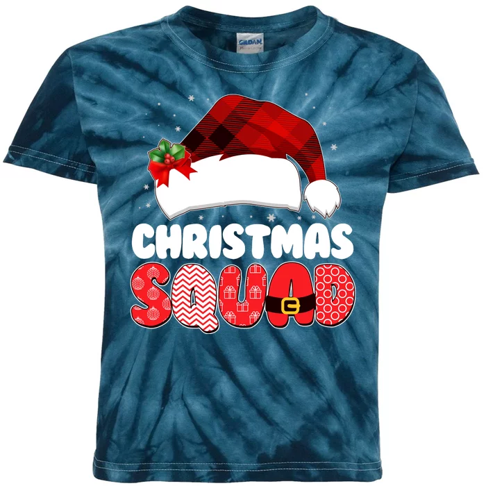 Funny Cute Christmas Squad Matching Shirts Kids Tie-Dye T-Shirt