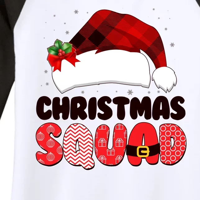 Funny Cute Christmas Squad Matching Shirts Women's Tri-Blend 3/4-Sleeve Raglan Shirt