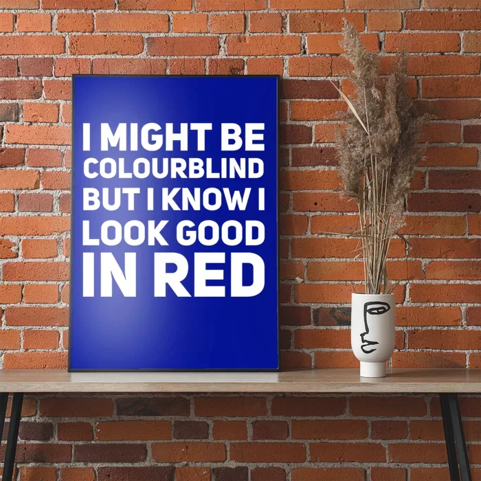 Funny Colourblind Colour Blindness Dad Joke Funny Gift Poster