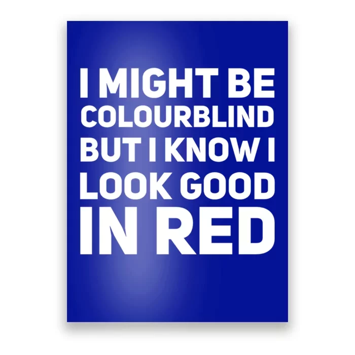 Funny Colourblind Colour Blindness Dad Joke Funny Gift Poster