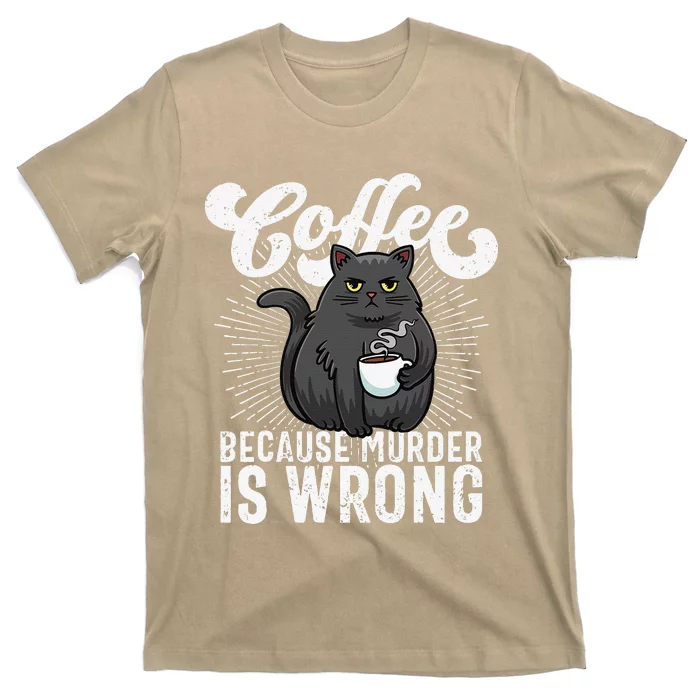 Funny Coffee Coffee Lover Cute Cat T-Shirt