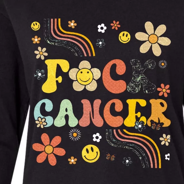 F Ck Cancer Womens Cotton Relaxed Long Sleeve T-Shirt