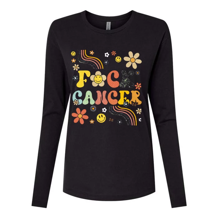 F Ck Cancer Womens Cotton Relaxed Long Sleeve T-Shirt