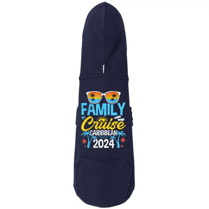 Family Cruise Caribbean 2024 Vacation Souvenir Matching Doggie 3-End Fleece Hoodie