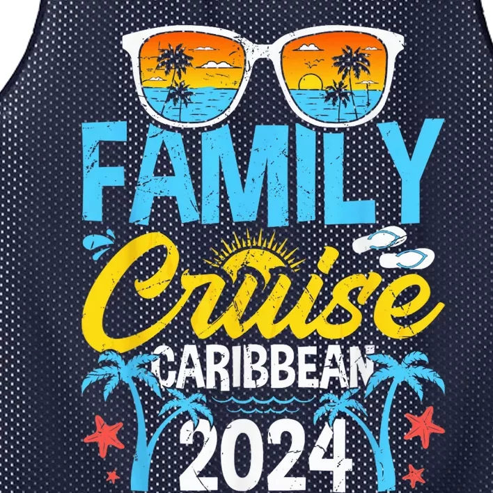 Family Cruise Caribbean 2024 Vacation Souvenir Matching Mesh Reversible Basketball Jersey Tank