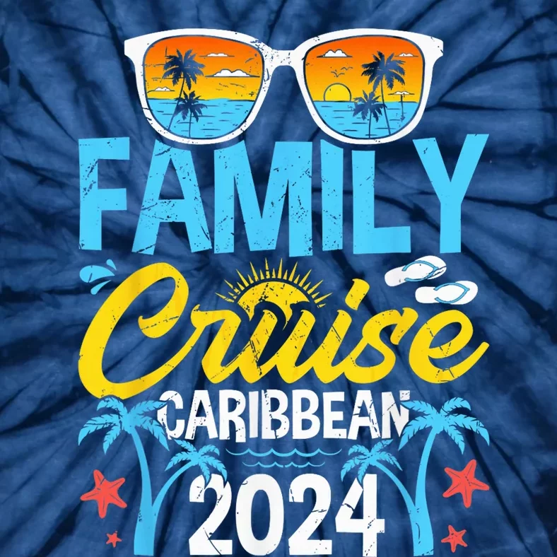 Family Cruise Caribbean 2024 Vacation Souvenir Matching Tie-Dye T-Shirt