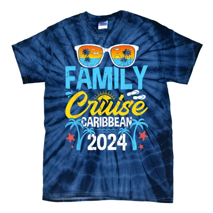 Family Cruise Caribbean 2024 Vacation Souvenir Matching Tie-Dye T-Shirt