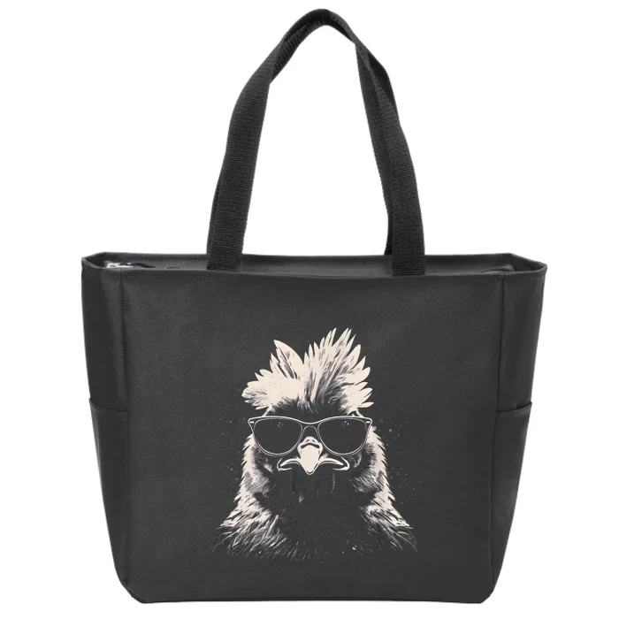 Funny Chicken Cool Graffiti Urban Art Street Zip Tote Bag