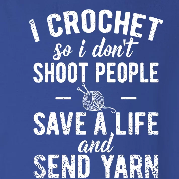 Funny Cute Crochet Save A Life And Send Yarn Gift Toddler Long Sleeve Shirt