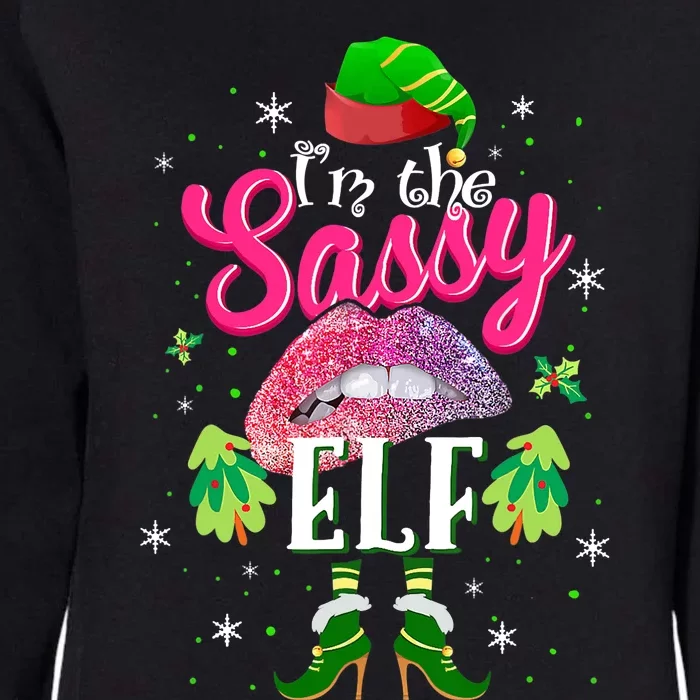 Funny Christmas Clothing I'm The Sassy Elf Tee Xmas Boys Womens California Wash Sweatshirt