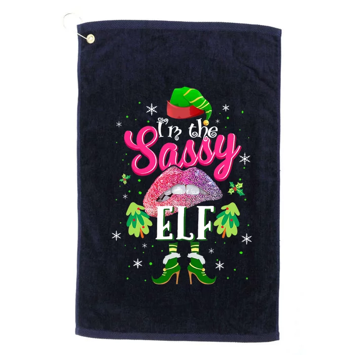 Funny Christmas Clothing I'm The Sassy Elf Tee Xmas Boys Platinum Collection Golf Towel