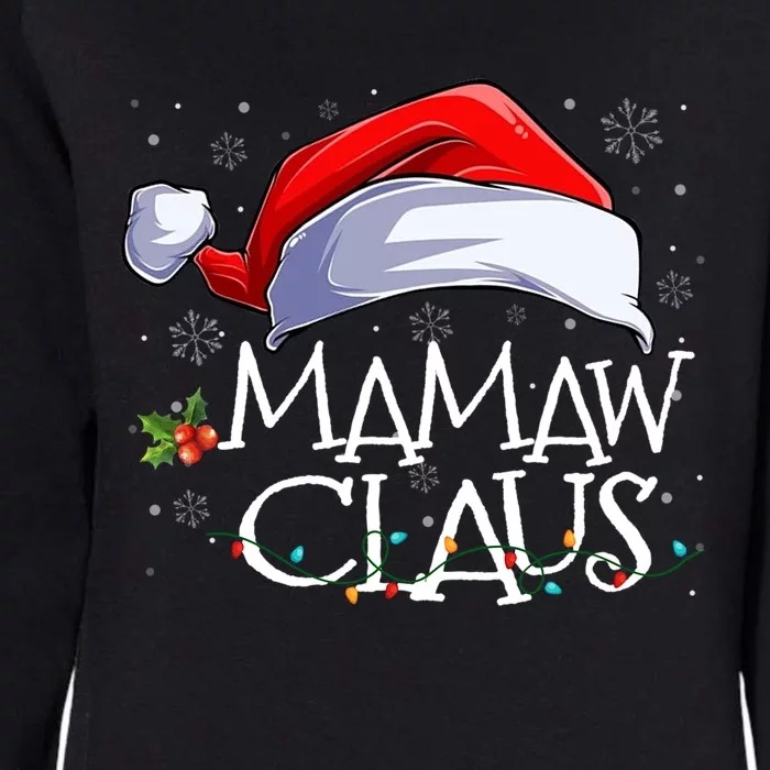 Funny Christmas Cute Hat Santa Mamaw Claus Family Pajamas Cute Gift Womens California Wash Sweatshirt