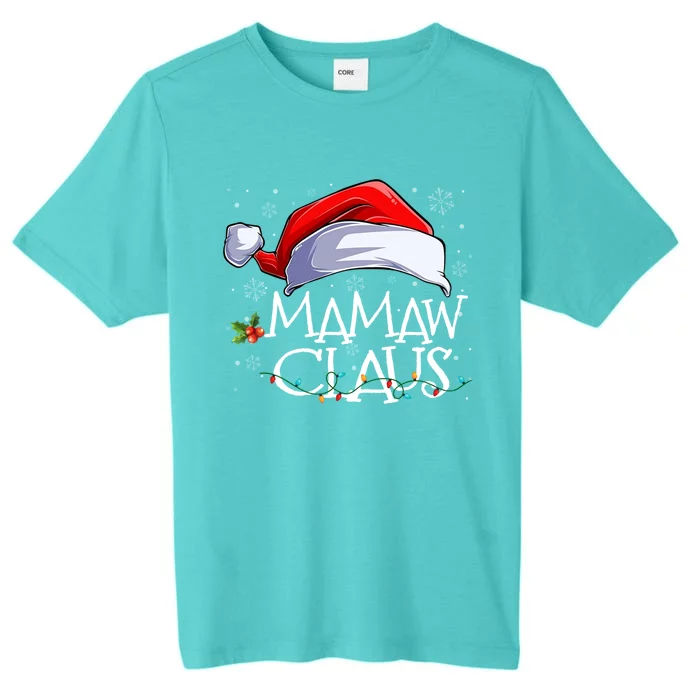 Funny Christmas Cute Hat Santa Mamaw Claus Family Pajamas Cute Gift ChromaSoft Performance T-Shirt