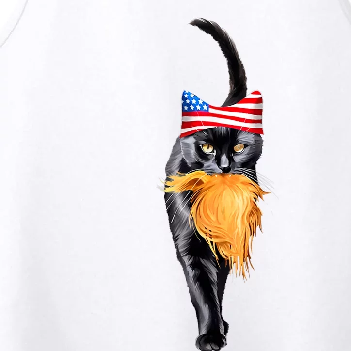 Funny Childless Cat Lady With Trump Hair Vote Kamala 2024 Performance Tank