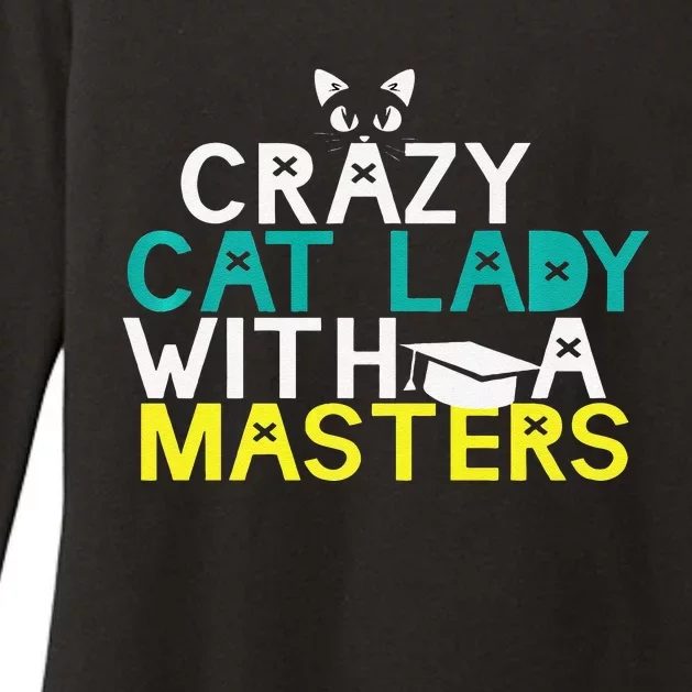 Funny Crazy Cat Lady Masters Degree Graduation Gifts MSW Premium Womens CVC Long Sleeve Shirt