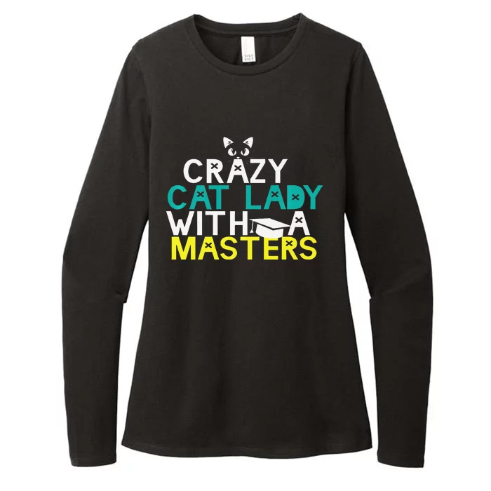 Funny Crazy Cat Lady Masters Degree Graduation Gifts MSW Premium Womens CVC Long Sleeve Shirt