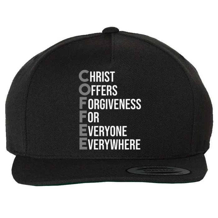 Funny Christ Coffee Gift For Christian Jesus Bible Wool Snapback Cap