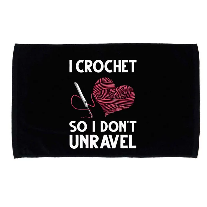 Funny Crochet Crocheting Gift For Women Crocheter Unravel Microfiber Hand Towel