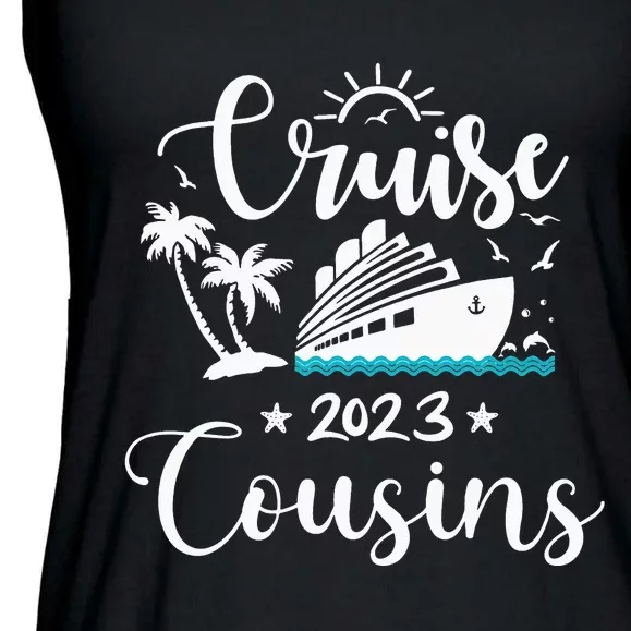 Funny cruising cousins matching cousin family cruise Ladies Essential Flowy Tank