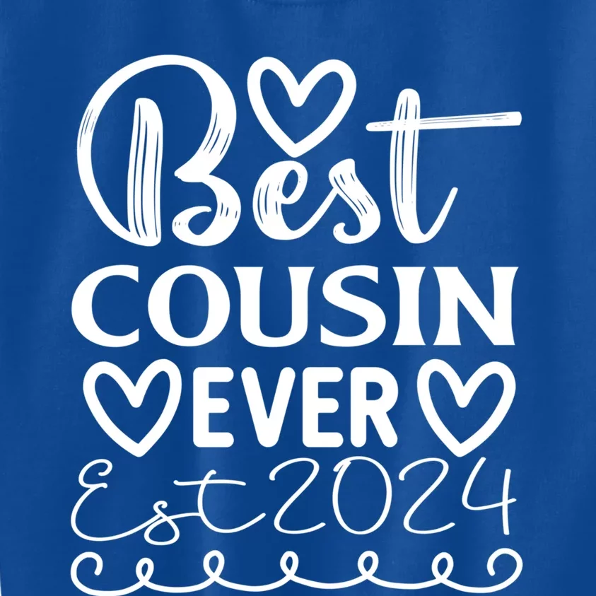 Funny Cousin Crew Matching Fam Best Cousin Since 2024 Family Gift Kids Sweatshirt