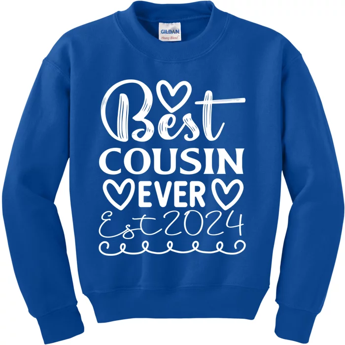 Funny Cousin Crew Matching Fam Best Cousin Since 2024 Family Gift Kids Sweatshirt