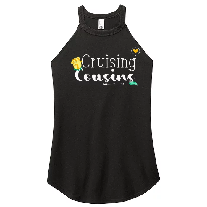 funny cruising cousins matching cousin family Women’s Perfect Tri Rocker Tank