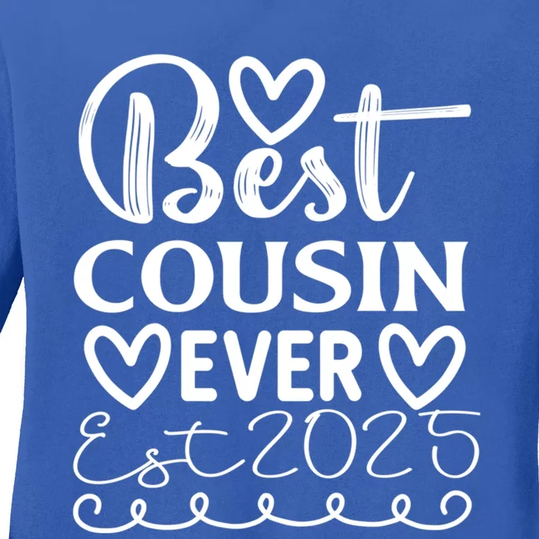 Funny Cousin Crew Matching Fam Best Cousin Since 2025 Family Gift Ladies Long Sleeve Shirt