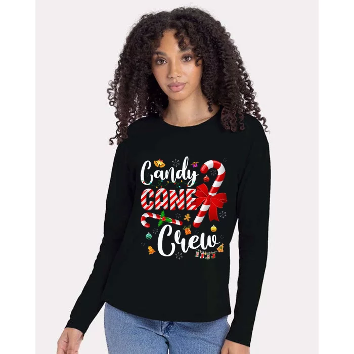 Funny Candy Cane Crew Christmas Sweet Candy Light Lover Womens Cotton Relaxed Long Sleeve T-Shirt